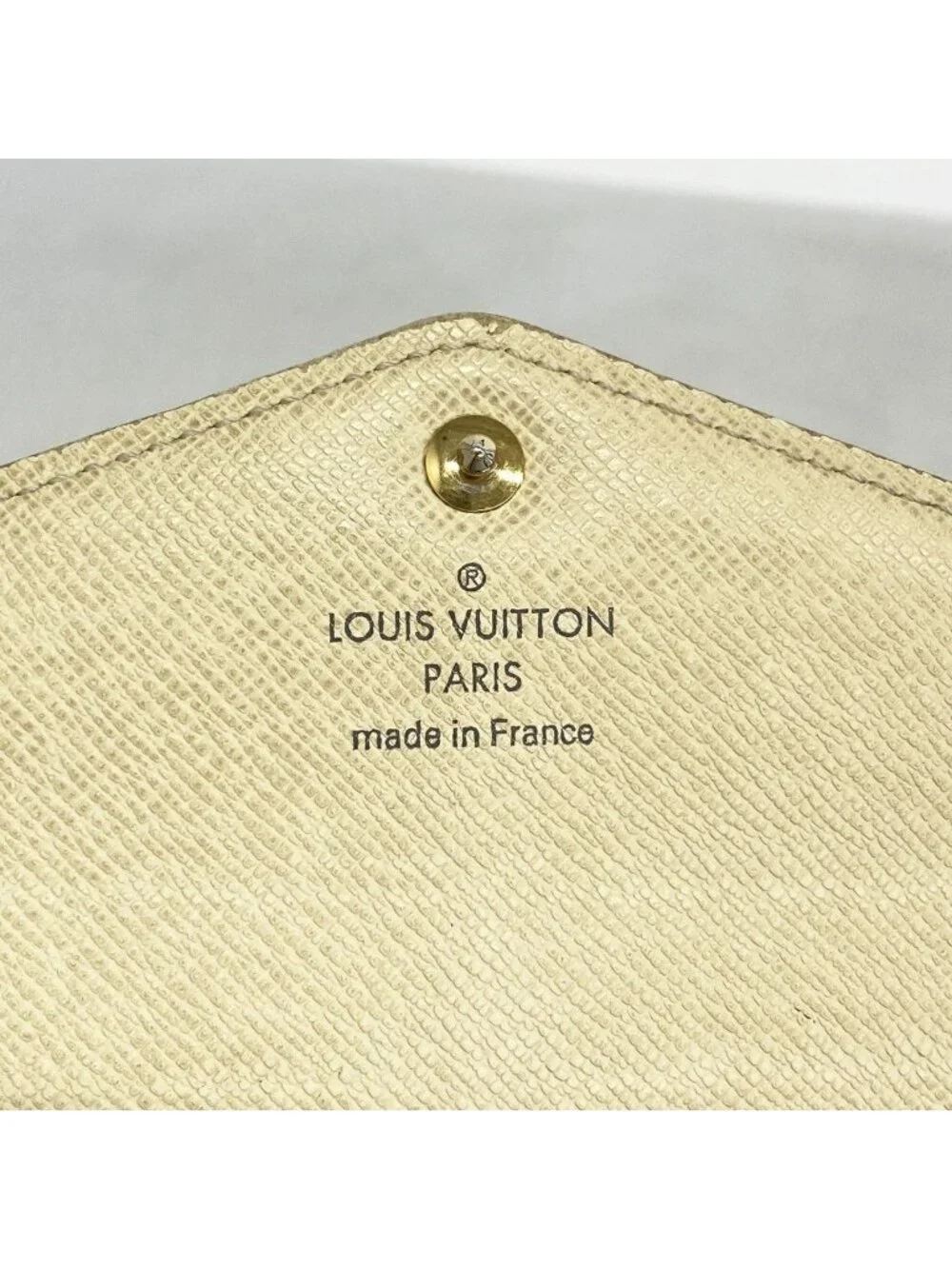 Louis Vuitton Wallet Damier Azur Portefeuille Sarah White